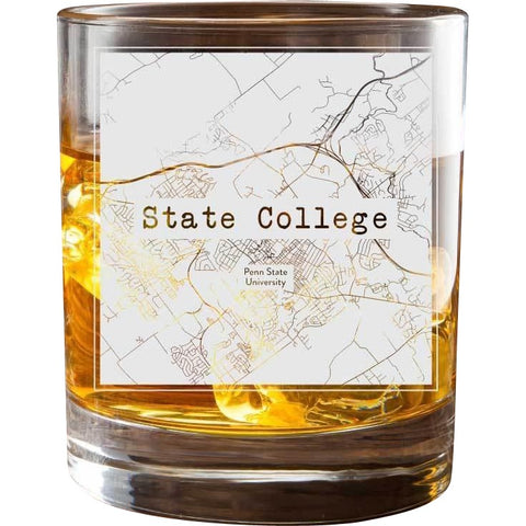 College Town City Map Glasses
